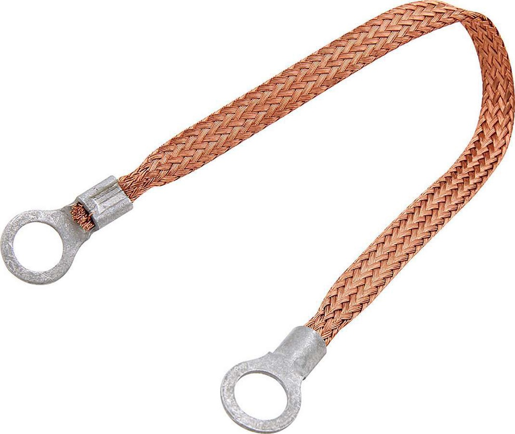 [ALL76328-9] Allstar Performance - Copper Ground Strap 9in W/ 1/4in Ring Terminals