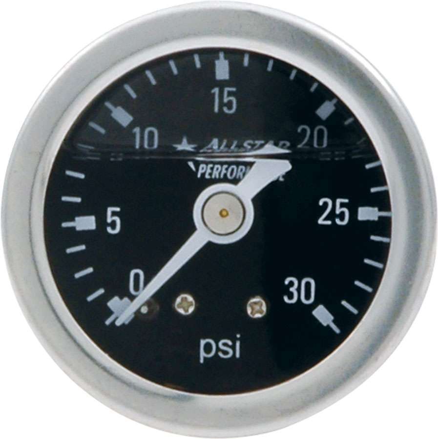 Allstar Performance - 1.5in Gauge 0-30 PSI Liquid Filled