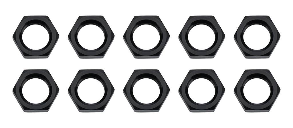 [ALL50098-10] Allstar Performance - Bulkhead Nuts Black -3 Black 10pk
