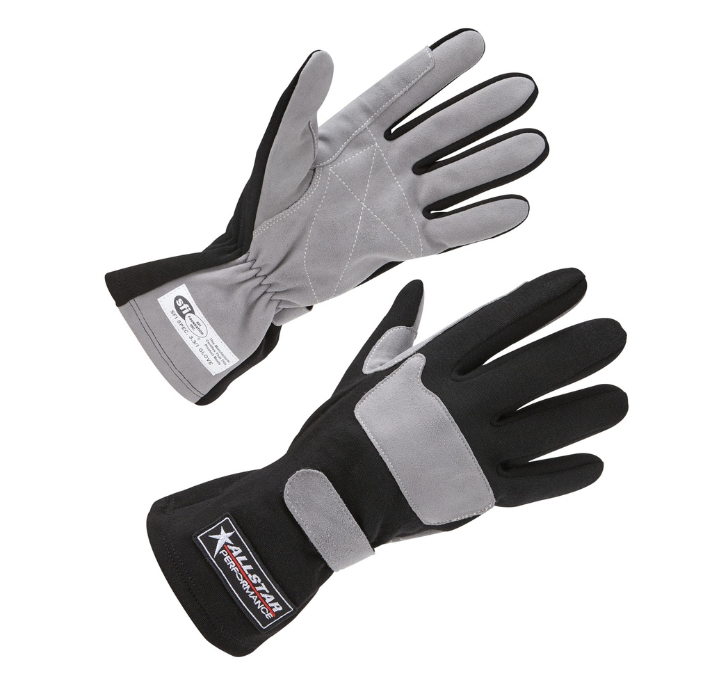 [ALL911012] Allstar Performance - Driving Gloves SFI 3.3/1 S/L Black/Gray Medium
