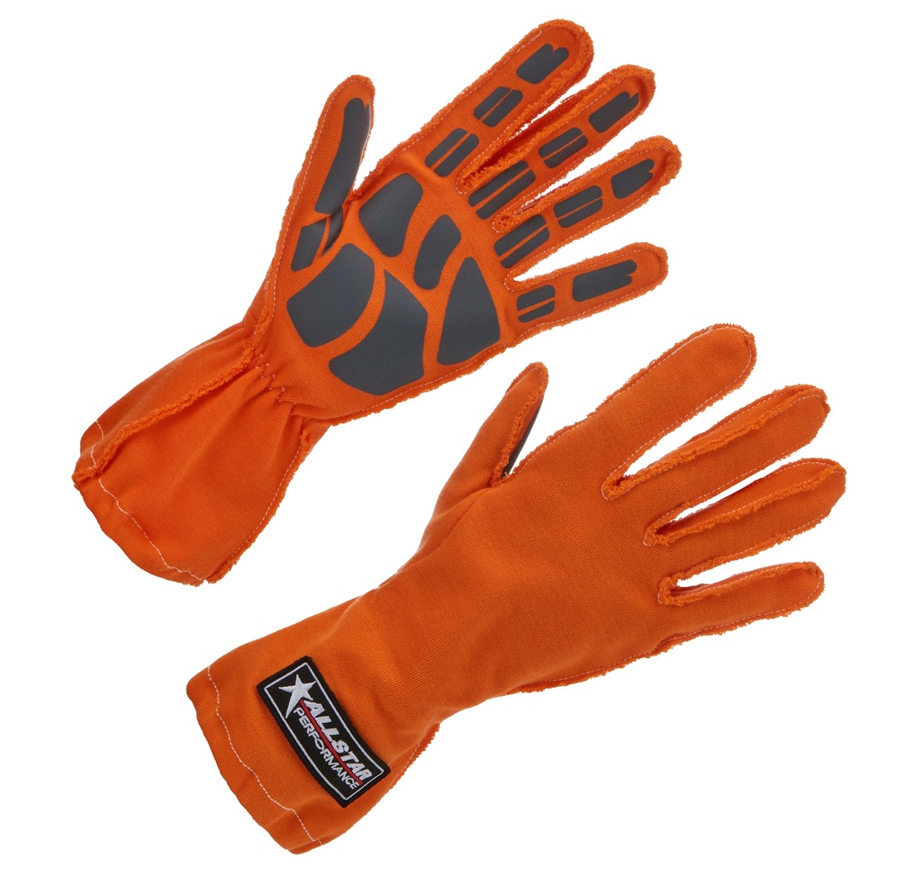 [ALL913045] Allstar Performance - Driving Gloves Non-SFI Outseam S/L XL Orange
