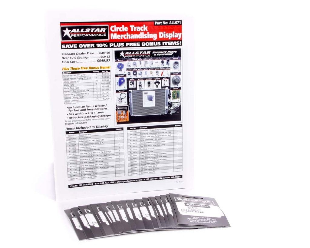 [ALL99154] Allstar Performance - Merchandising Display Components For ALL071