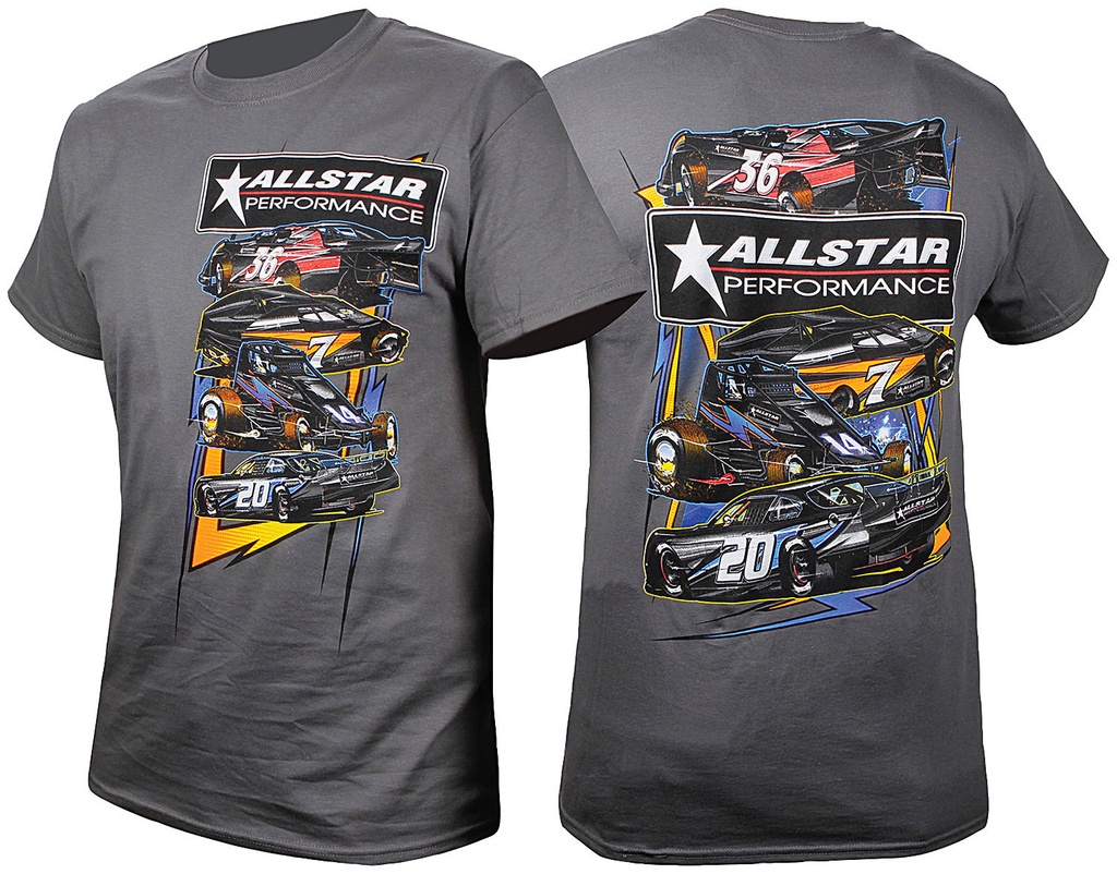 [ALL99901XL] Allstar Performance - T-Shirt Dark Gray Circle Track X-Large