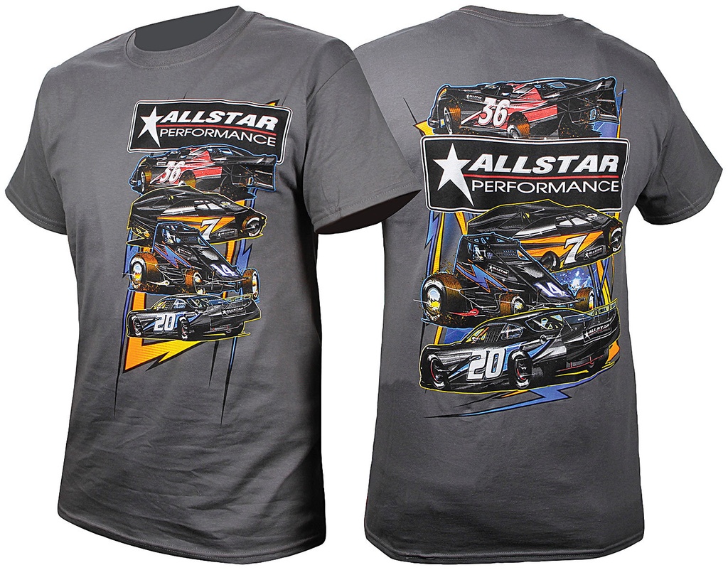 [ALL99901XXL] Allstar Performance - T-Shirt Dark Gray Circle Track XX-Large