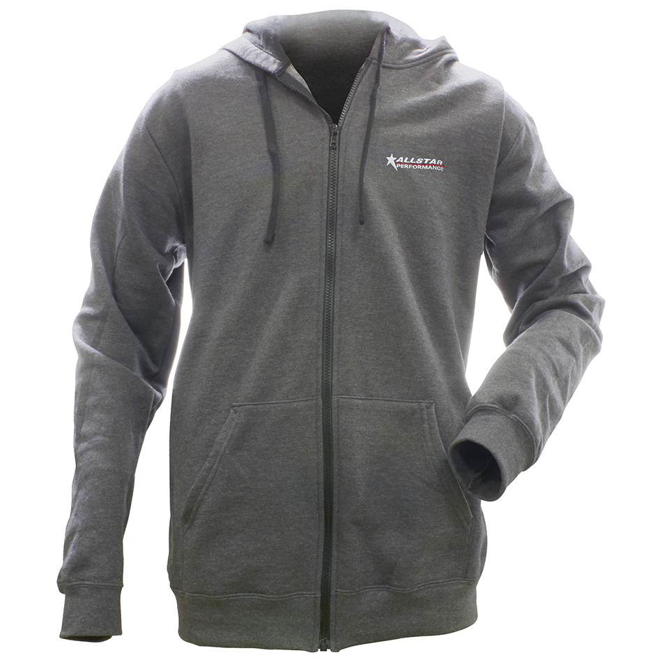 [ALL99917XL] Allstar Performance - Allstar Full Zip Hooded Sweatshirt Charcoal XL