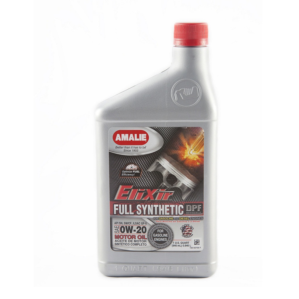 [AMA160-65756-56] Amalie - Elixir Full Synthetic 0w20 Dexos1 Case 12x1Qt