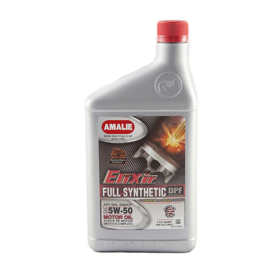 [AMA160-75716-56] Amalie - Elixir Full Synthetic 5w50 Oil Case 12x1Qt