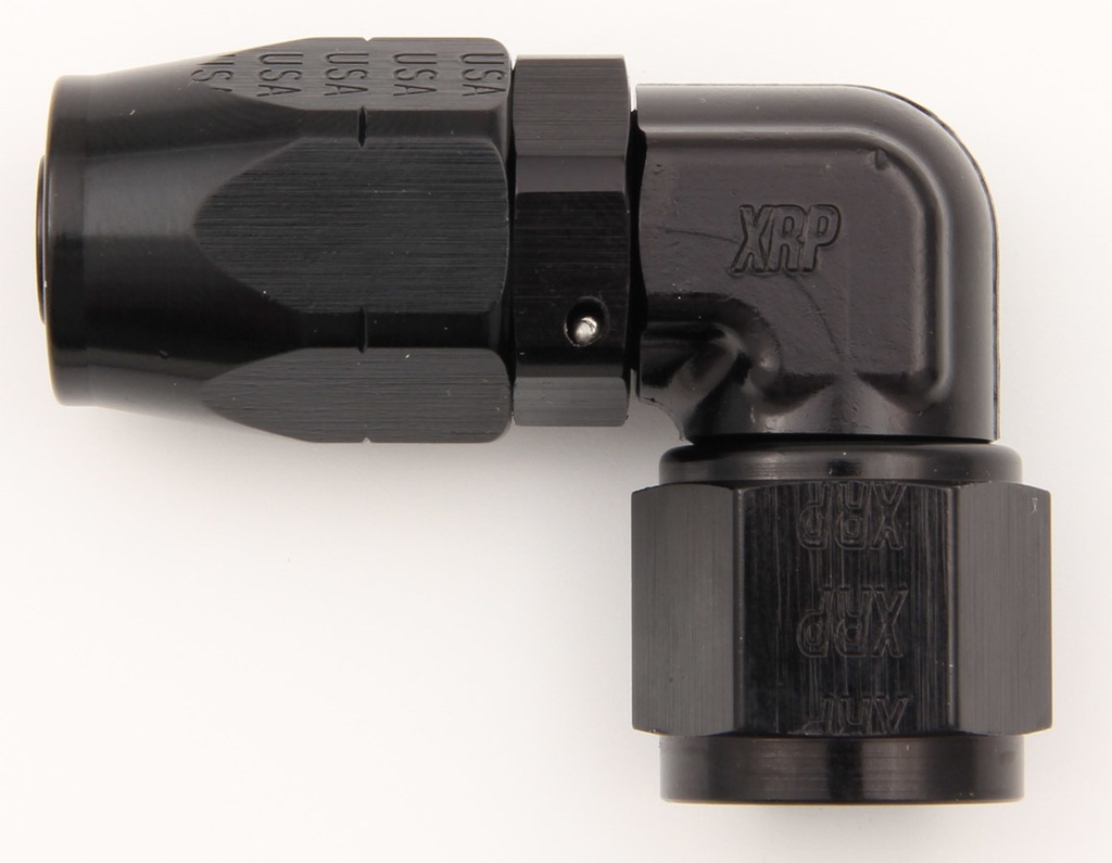 [XRP209112BB] XRP-Xtreme Racing Prod. - #12 90 Deg Dbl Swivel Forged Hose End Black