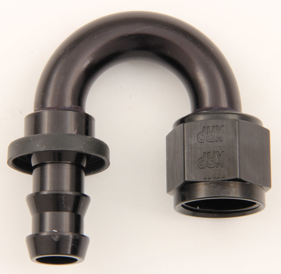 [XRP231808BB] XRP-Xtreme Racing Prod. - #8 180 Deg Push-On Hose End Black