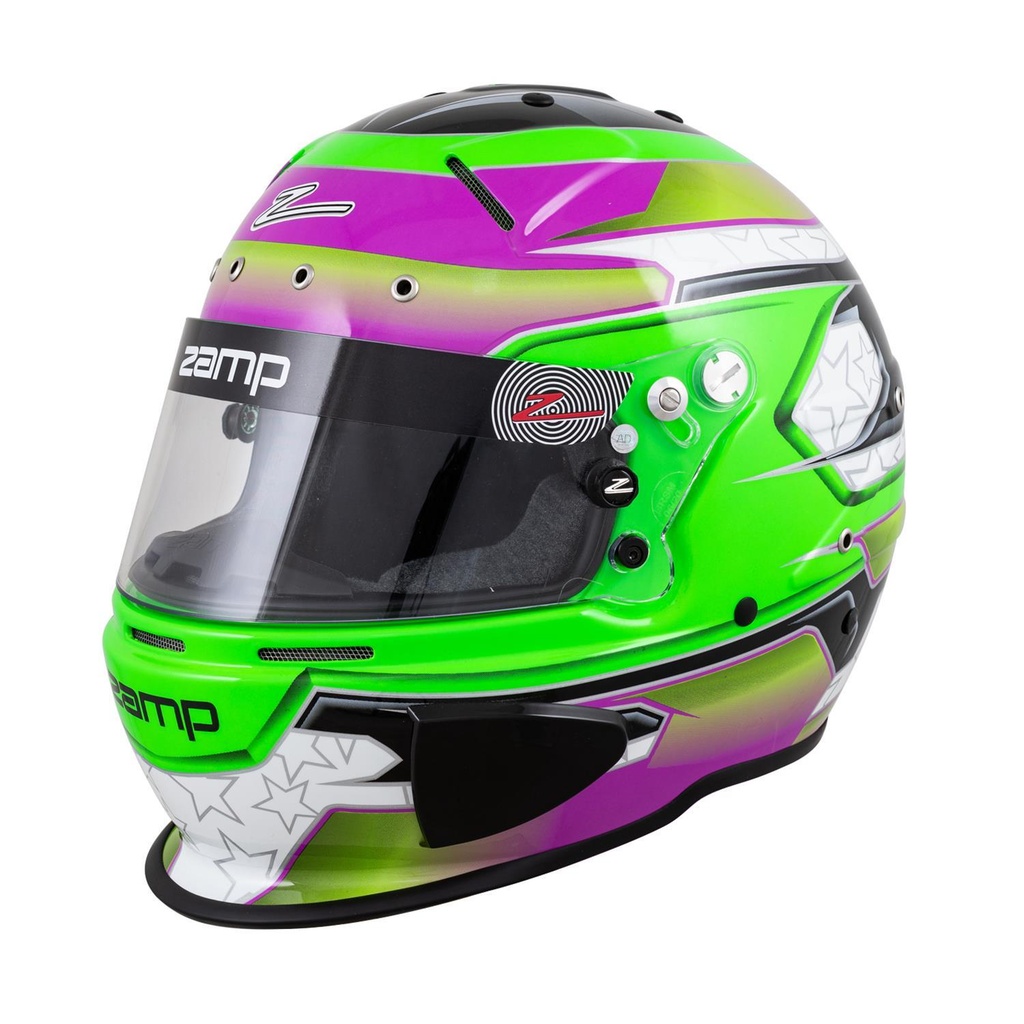 [ZAMH760C39L] Zamp Racing - Helmet RZ-70E Switch L Grn/Purp SA2020/FIA