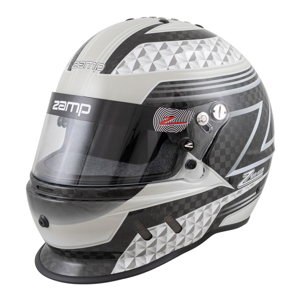 [ZAMH775C15M] Zamp Racing - Helmet RZ-65D Carbon Medium Blk/Gray SA2020