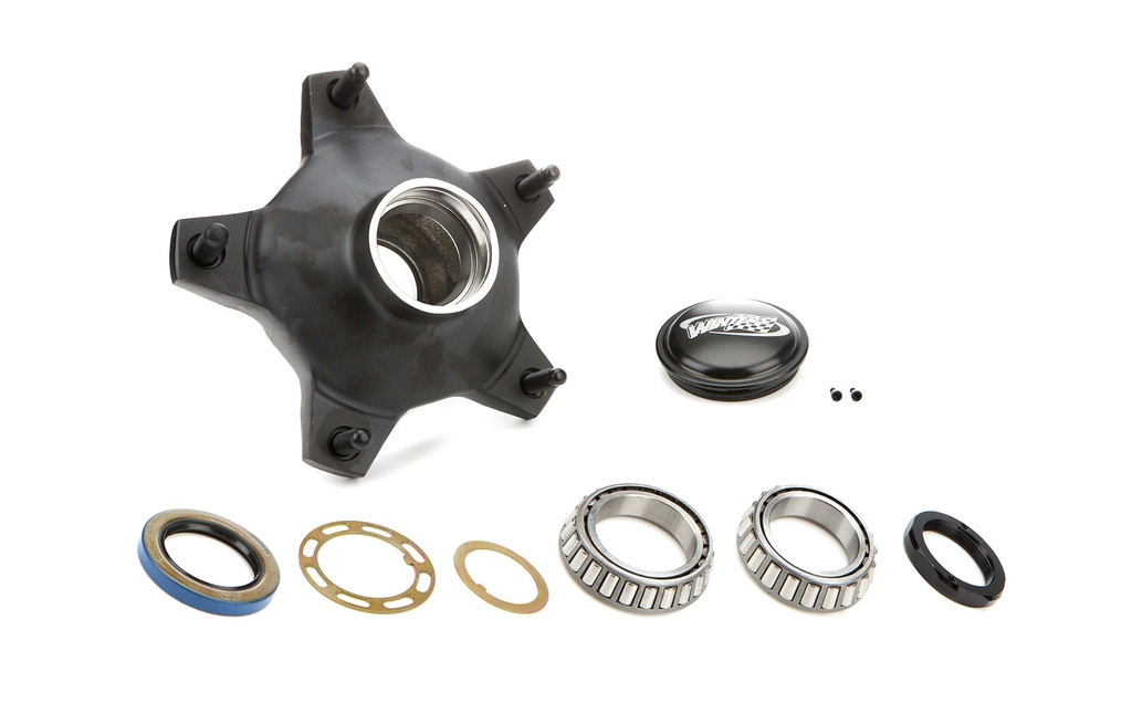 [WIN3755F-8208H] Winters - Hub Kit Front Wide 5 Snap Cap Perm Mold Alum