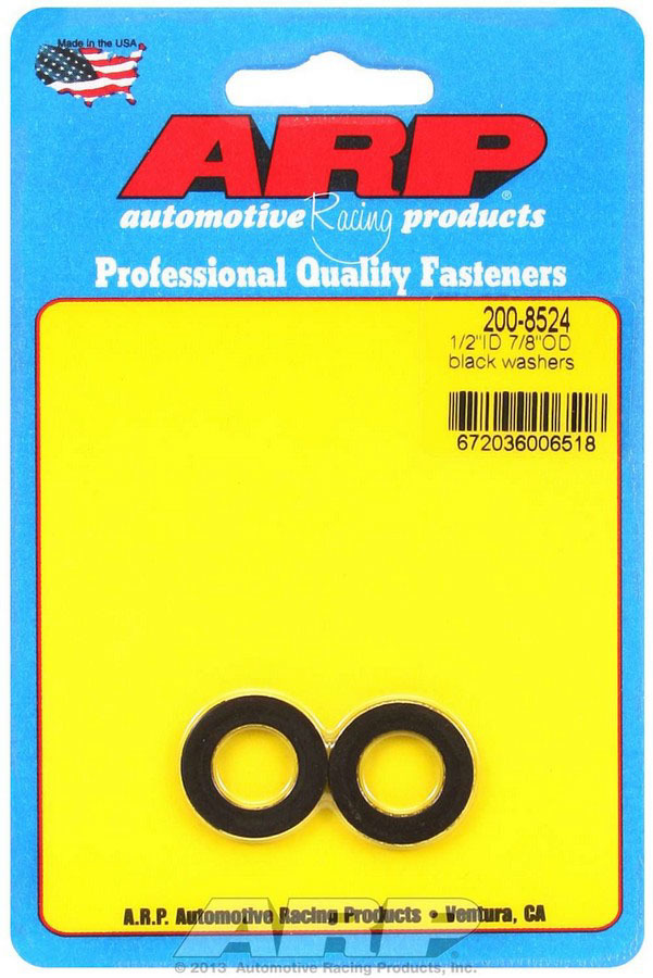 [ARP200-8524] ARP - Black Washers - 1/2 Id X 7/8 Od (2pk)