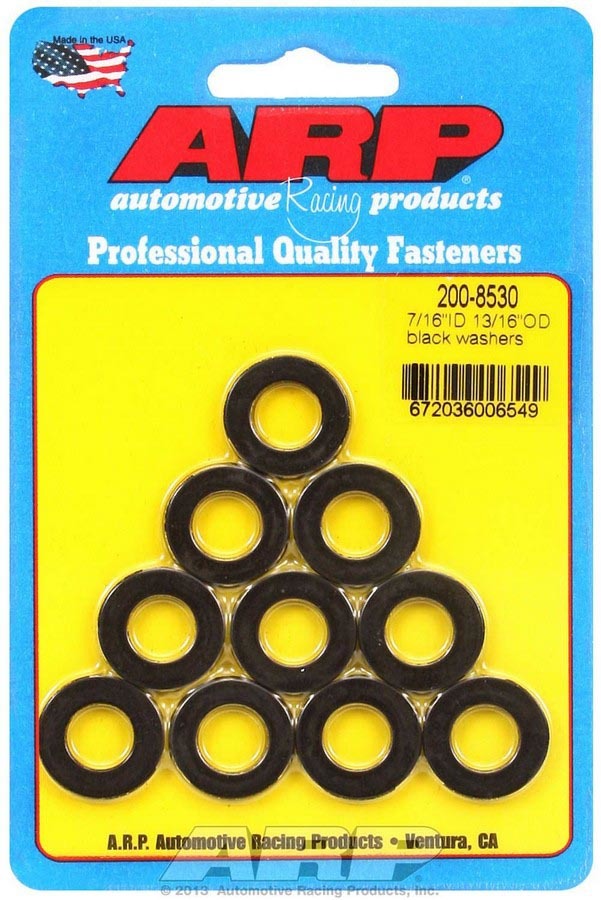 [ARP200-8530] ARP - Black Washers - 7/16 Id X 13/16 Od (10)