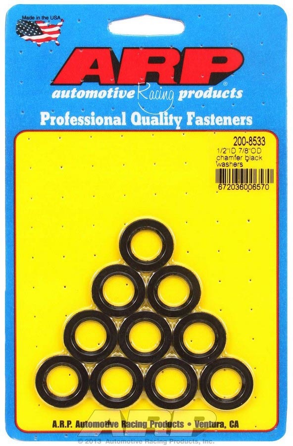 [ARP200-8533] Arp - Black Washers - 1/2 Id X 7/8 Od (10)