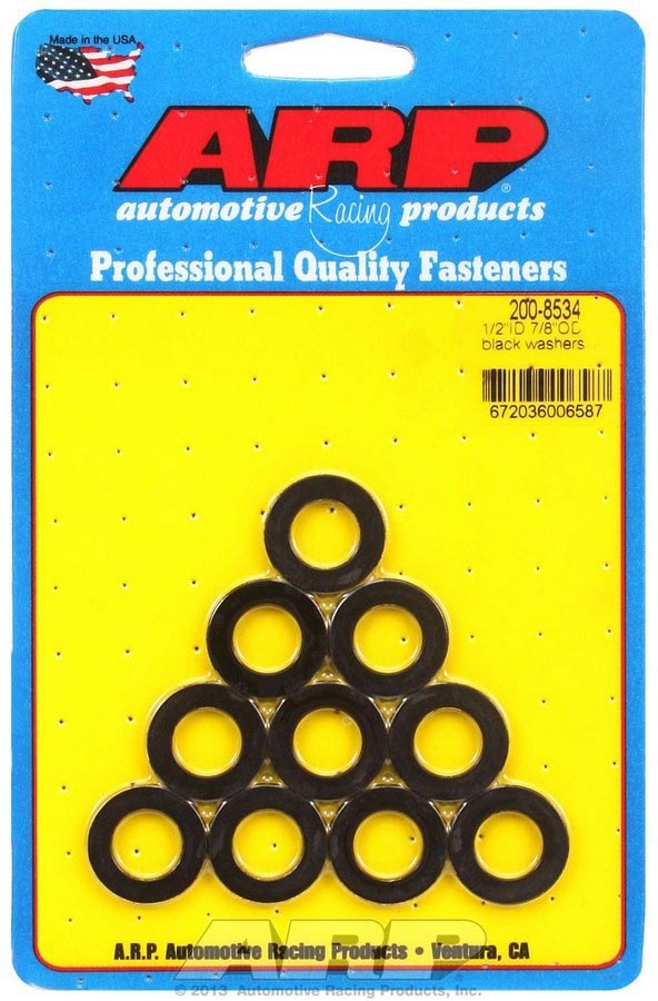 [ARP200-8534] ARP - Black Washers - 1/2 Id X 7/8 Od (10)