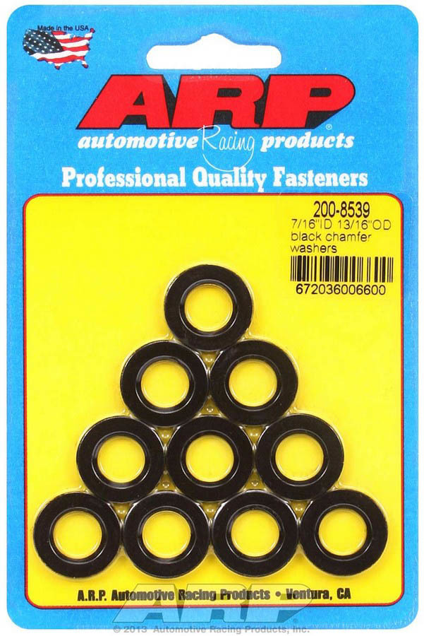 [ARP200-8539] ARP - Black Washers - 7/16 Id X 13/16 Od (10)