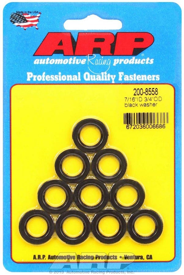 [ARP200-8558] ARP - Black Washers - 7/16 Id X 3/4 Od (10)