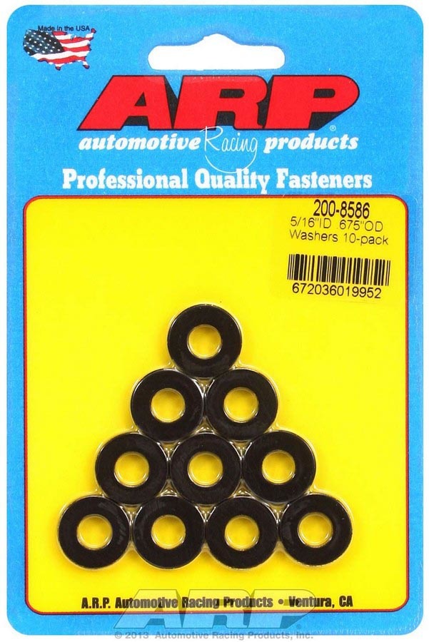 [ARP200-8586] Arp - Black Washers - 5/16 Id X .675 Od (10)
