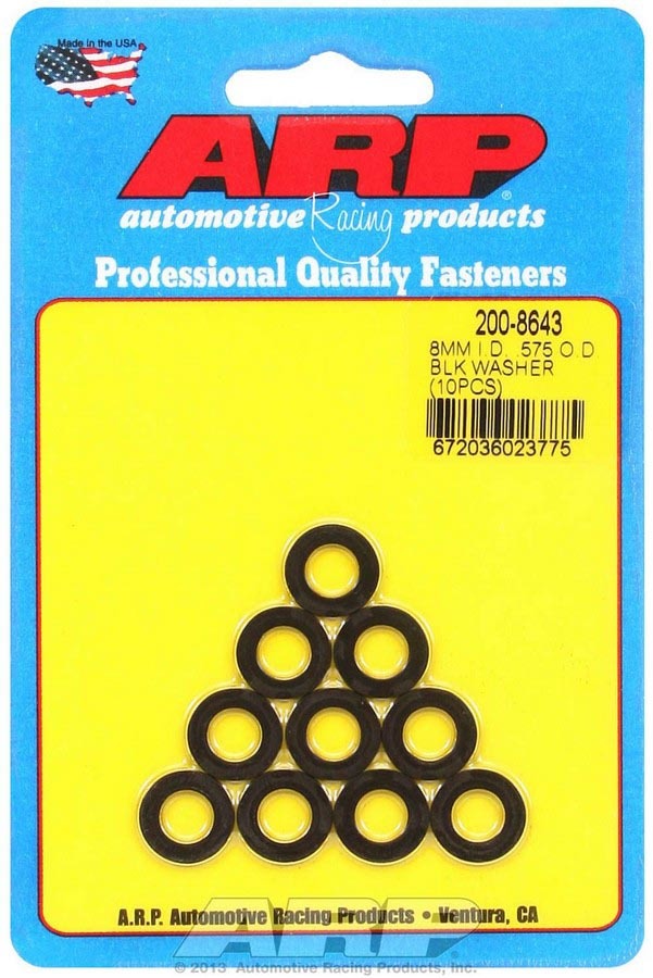 [ARP200-8643] ARP - Black Washers - 8mm ID x .575 OD (10)