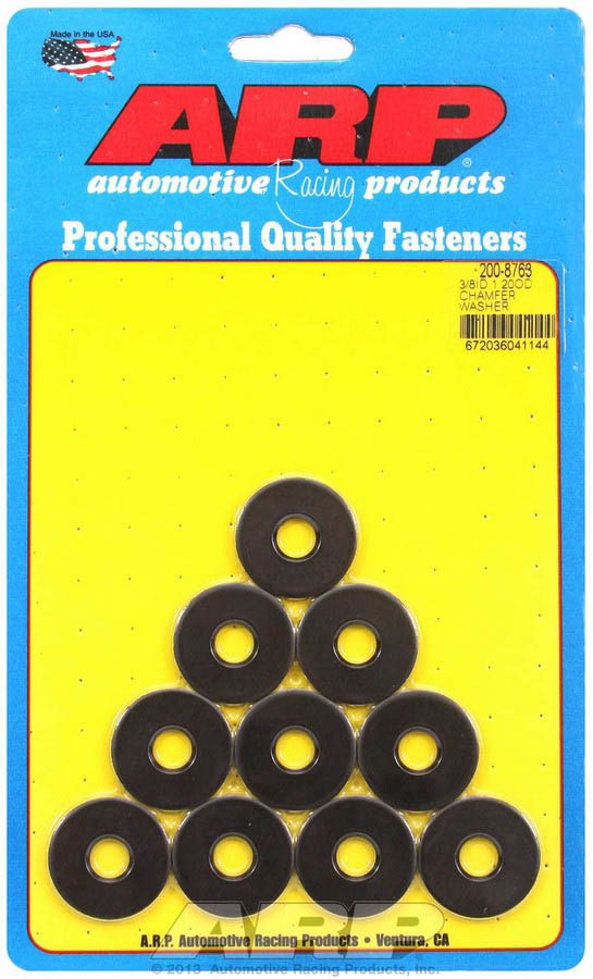 [ARP200-8763] Arp - Black Washers - 3/8 Id X 1.200 Od W/Chamfer 10Pk