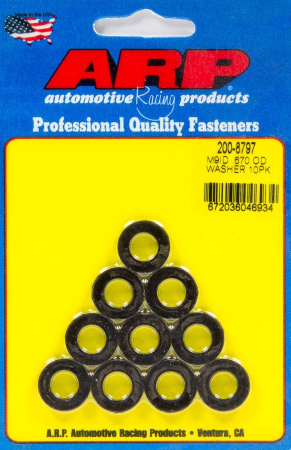 [ARP200-8797] ARP - Black Washers - 9mm ID x .670 OD (10pk)