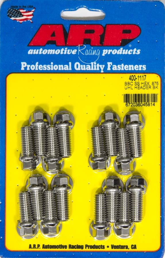 [ARP400-1117] ARP - Header Bolt Kit - 6pt. 3/8 x .875 UHL (16)