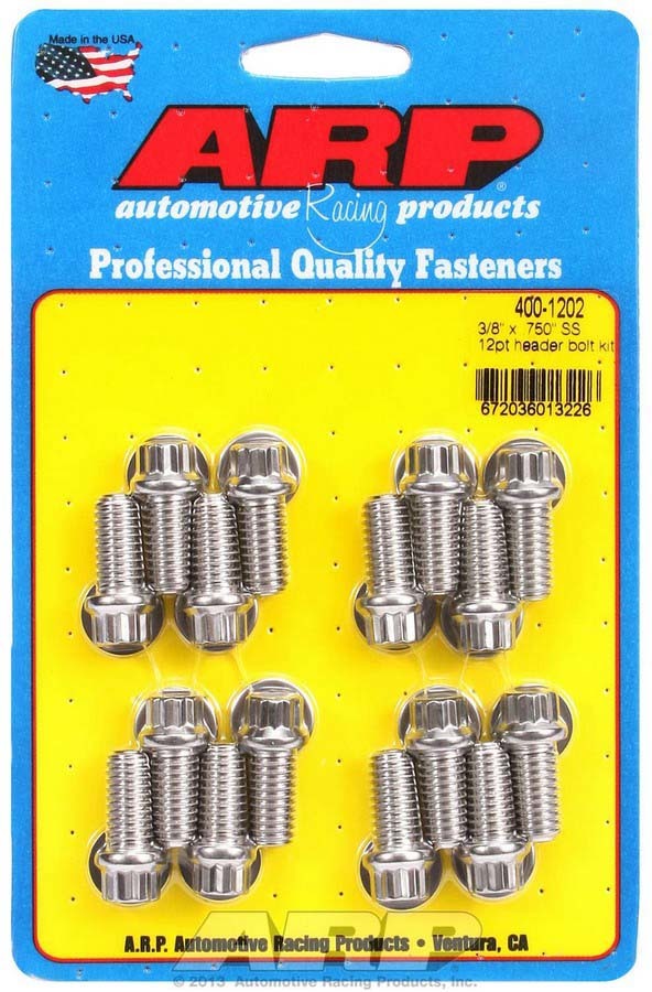 [ARP400-1202] ARP - S/S Header Bolt Kit - 3/8 X .750 UHL (16)