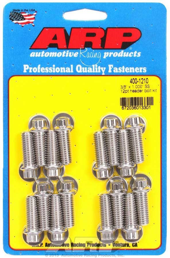 [ARP400-1210] ARP - S/S Header Bolt Kit - 3/8 x 1.00 UHL (16)