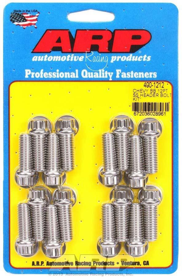 [ARP400-1212] ARP - S/S Header Bolt Kit - 3/8 x 1.00 UHL (16)