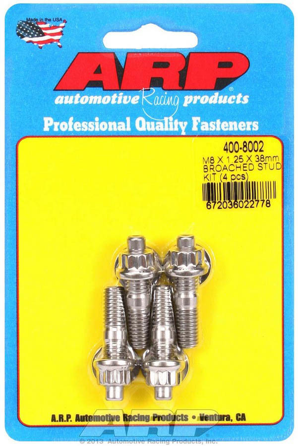 [ARP400-8002] ARP - S/S Stud Kit - (4) M8 x 1.25in x 38mm
