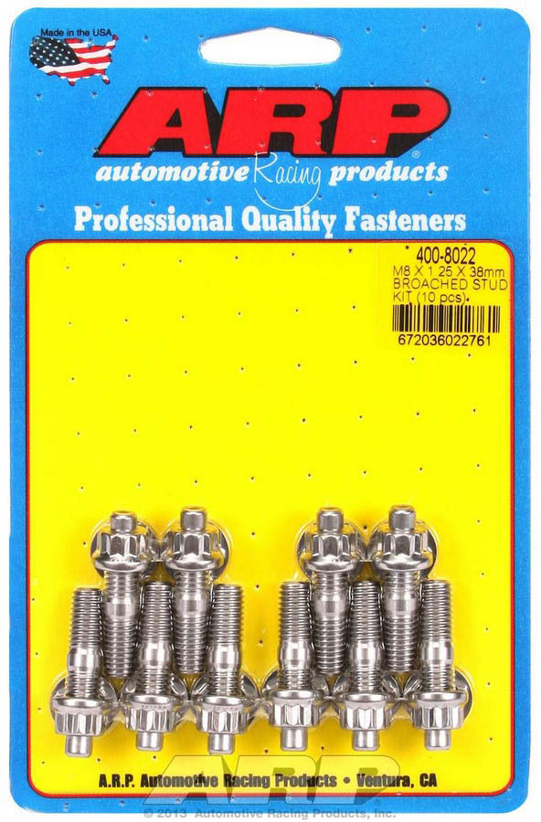 [ARP400-8022] ARP - S/S Stud Kit - (10) M8 x 1.25in x 38mm