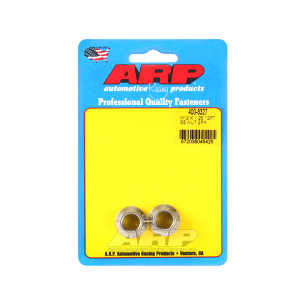 [ARP400-8327] ARP - 12mm X 1.25 S/S Nut Kit 12pt 2pk