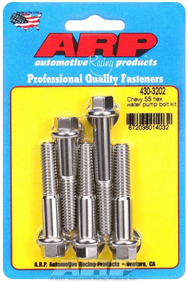 [ARP430-3202] ARP - S/S Water Pump Bolt Kit Chevy 6pt.