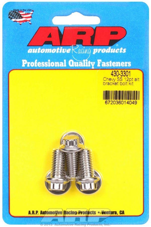 [ARP430-3301] ARP - S/S Chevy Alternator Bracket Bolt Kit 12pt.