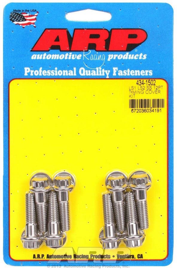 [ARP434-1502] ARP - S/S Timing Cover Bolt Kit - 12pt. LS1/LS2