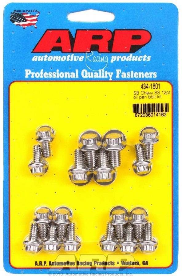 [ARP434-1801] Arp - Sbc S/s Oil Pan Bolt Kit 12pt.