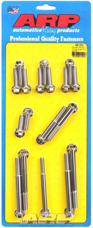 [ARP490-1502] Arp - Pontiac S/S Timing Cover Bolt Kit 6Pt.