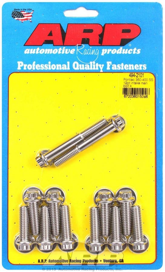 [ARP494-2101] Arp - Pontiac S/S Intake Bolt Kit 12pt.