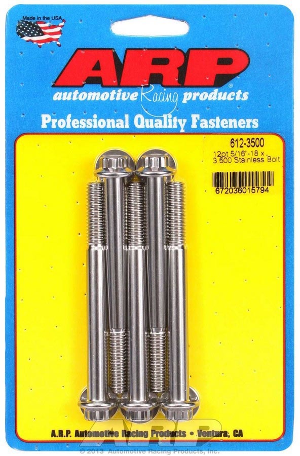 [ARP612-3500] ARP - S/S Bolt Kit - 12pt. (5) 5/16-18 x 3.500