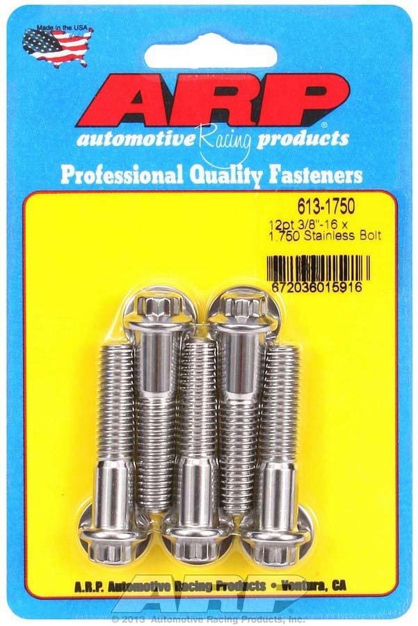 [ARP613-1750] ARP - S/S Bolt Kit - 12pt. (5) 3/8-16 x 1.750