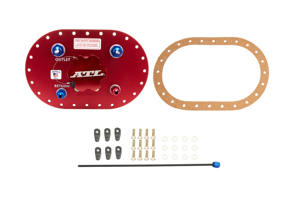 [ATLTF600-8] Atl Fuel Cells - Fill Plate Alum. W/Flap Valve -8an Fittings