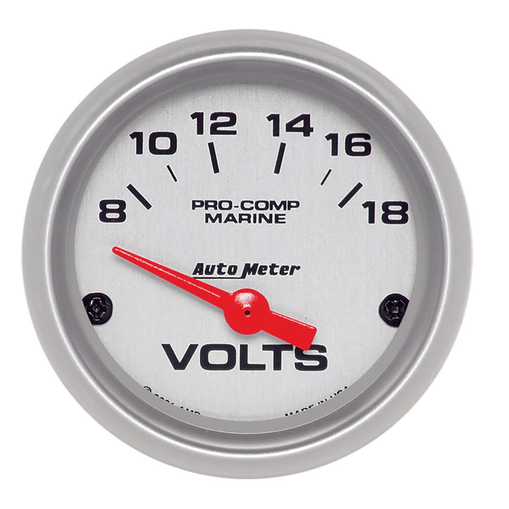 [ATM200756-33] Autometer - 2-1/16 Ultra Lite Marine Voltmeter 8-18 Volts