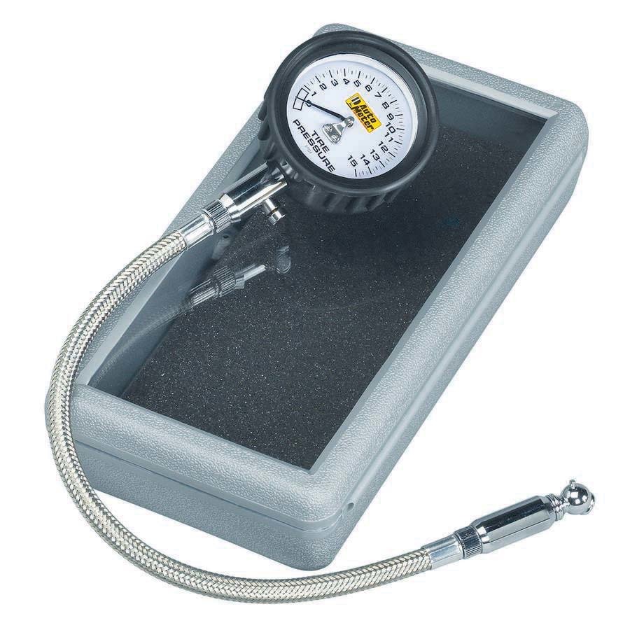 [ATM2159] Autometer - Tire Pressure Gauge 0-15 Psi Analog W/Bleed Valve