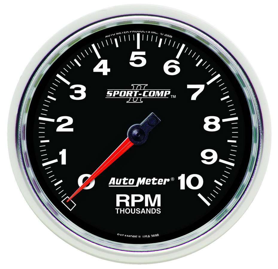 [ATM3698] Autometer - 5in S/C II In-Dash Tach 10K RPM