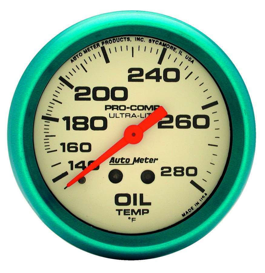 [ATM4541] Autometer - 2-5/8 Ultra-Nite Oil Temp Gauge 140-280