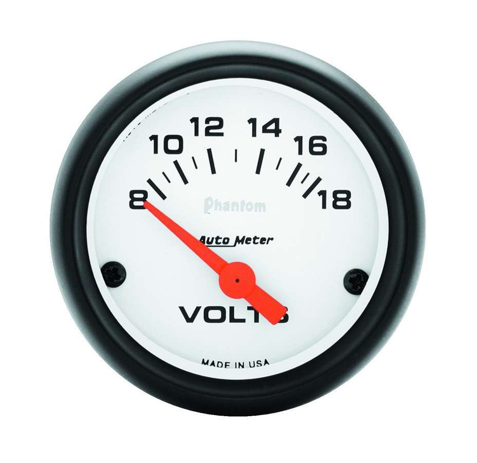 [ATM5791] Autometer - Phantom 2 1/16in Voltmeter 8-18 Volts