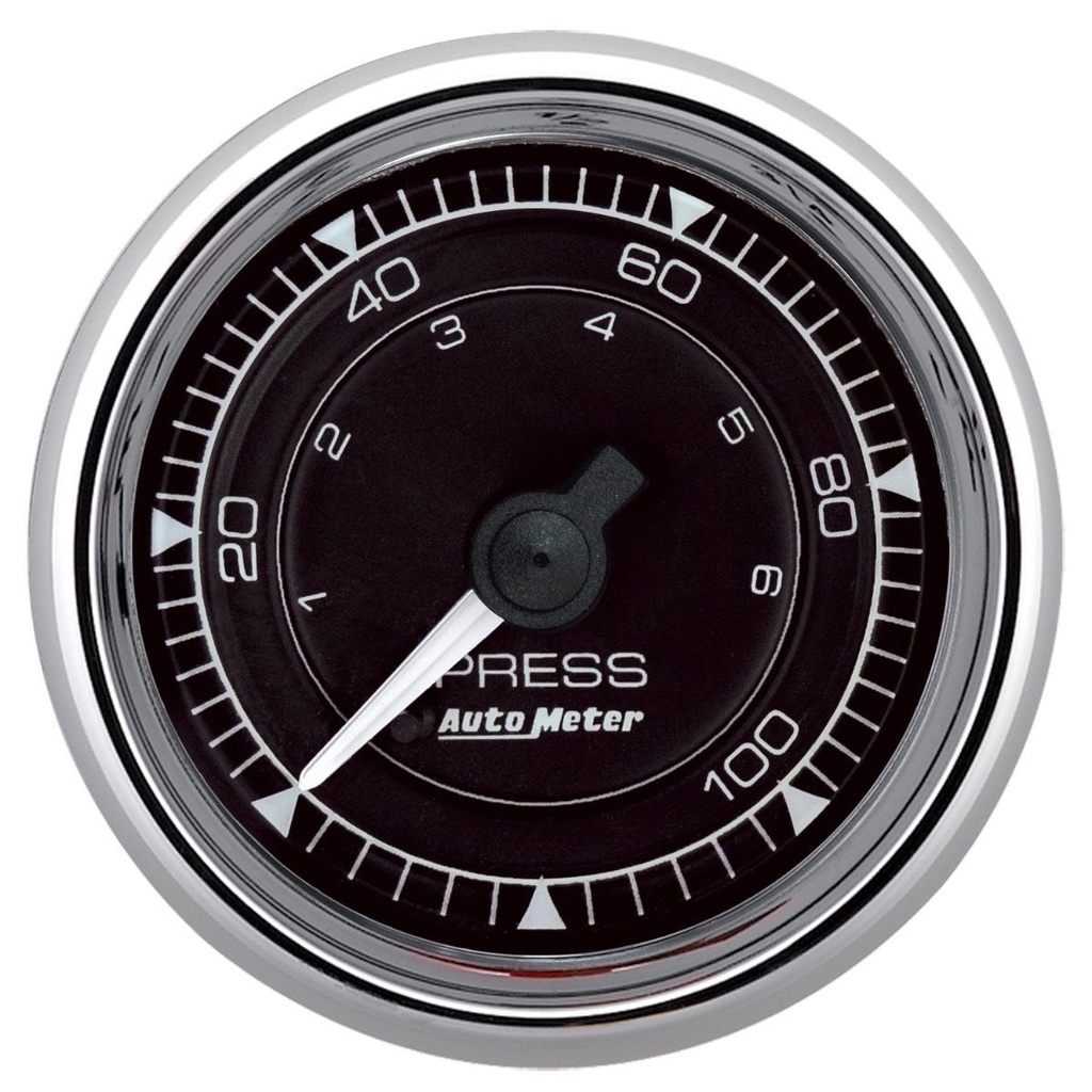 [ATM9721] Autometer - 2/16 Chrono Chrome Gauge Pressure 0-100PSI