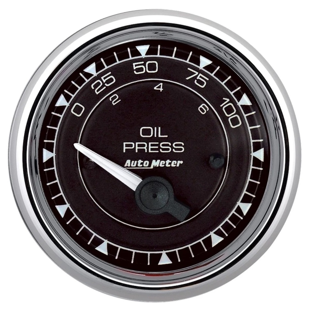 [ATM9727] Autometer - 2/16 Chrono Chrome Gaug Pressure 0-100PSI