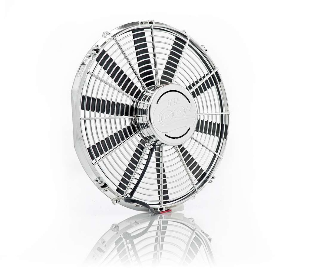 [BEC75033] Be-Cool Radiators - 16in. Chrome Plated- High Torque- Electric